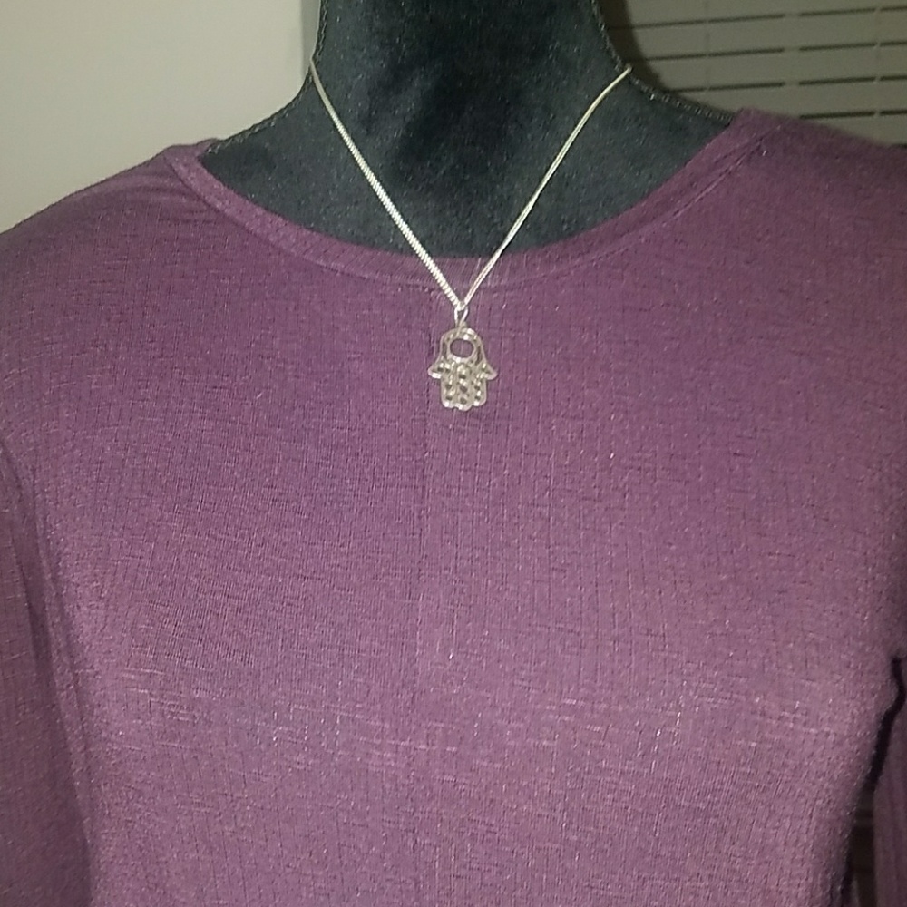 Sterling Silver Hamsa Necklace